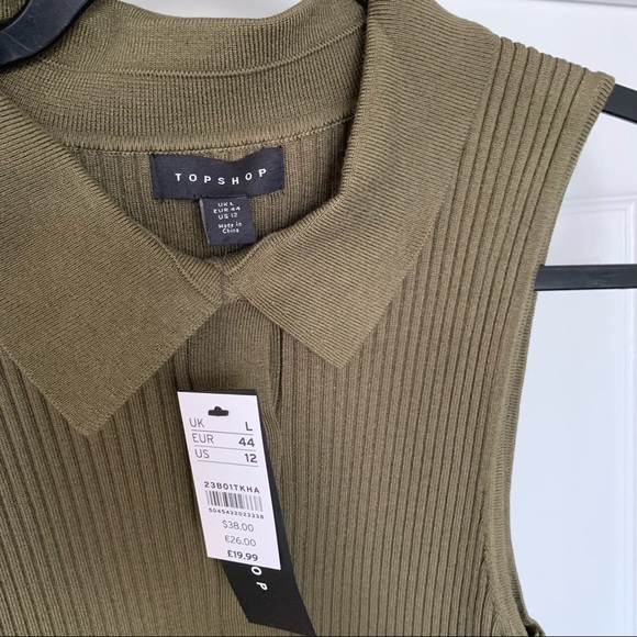 NWT Topshop Button Down Knit Polo - Picture 7 of 7